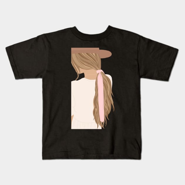 Ponytail! Kids T-Shirt by haleynicole11